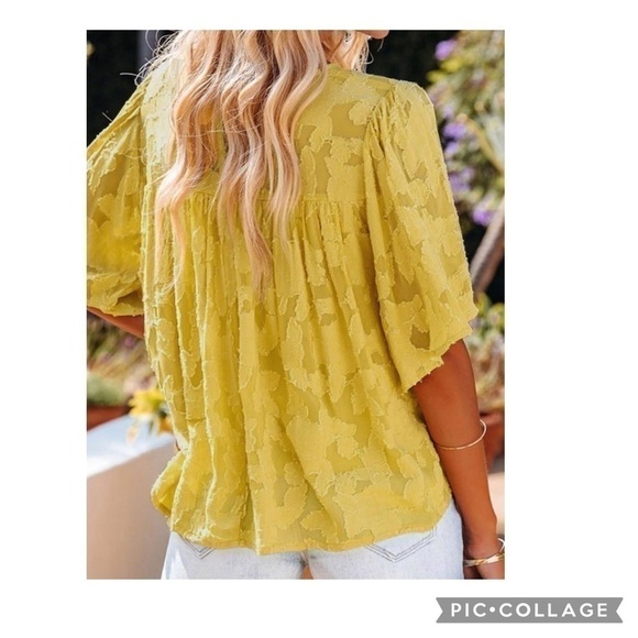 Sunny Gold Baby Doll Top - Picture 2 of 5